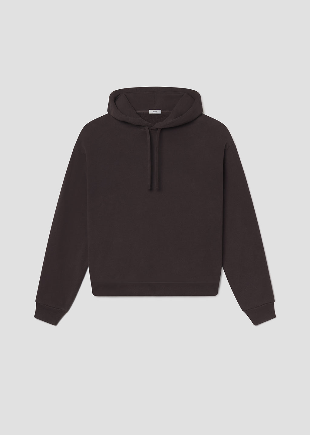 Black hoodie on a grey background