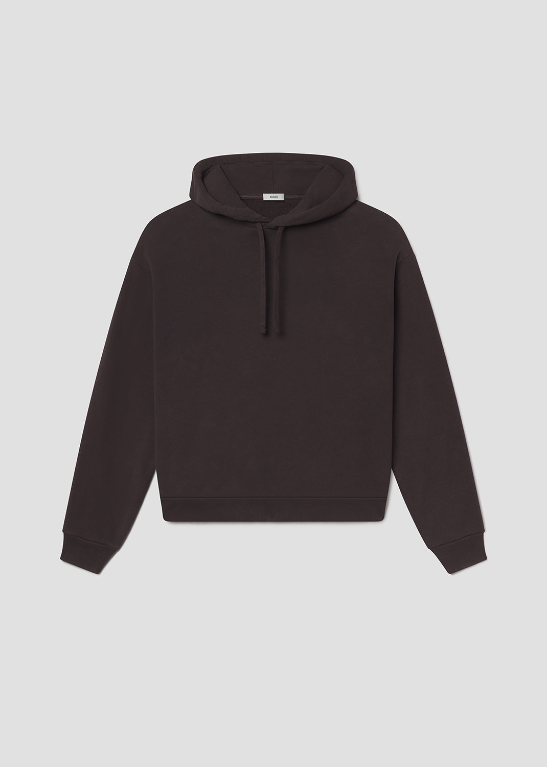 Black hoodie on a grey background