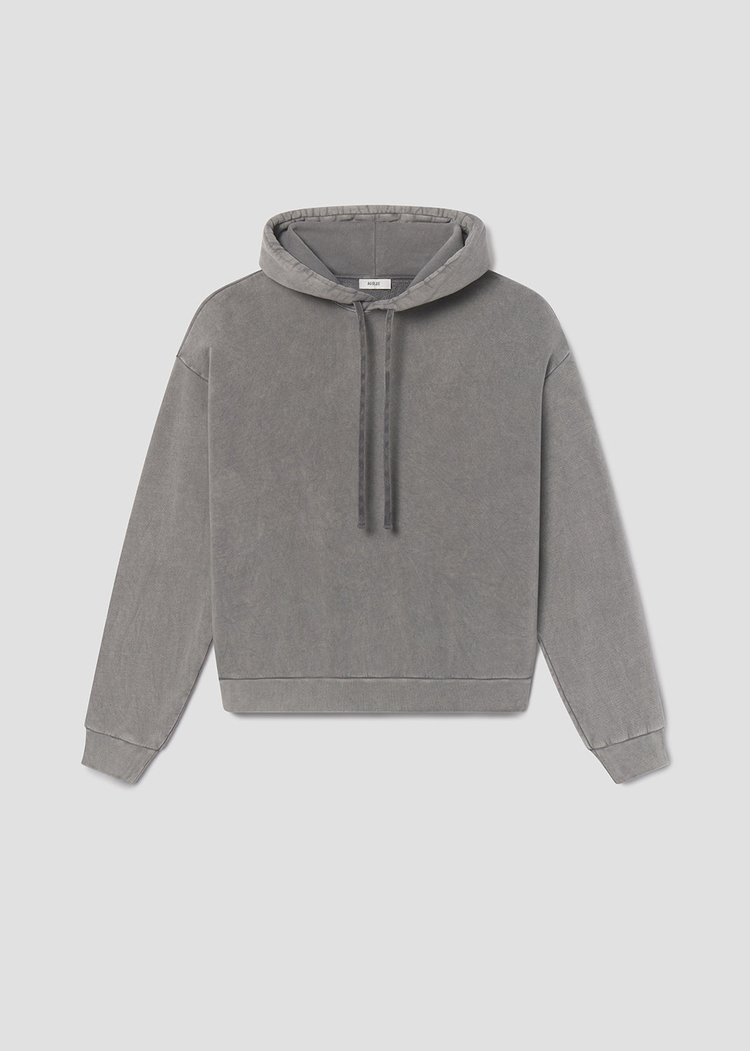 Gray hoodie on a light gray background