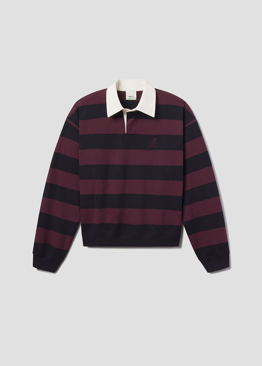 AGOLDE / RSVP Rugby in Black / Burgundy