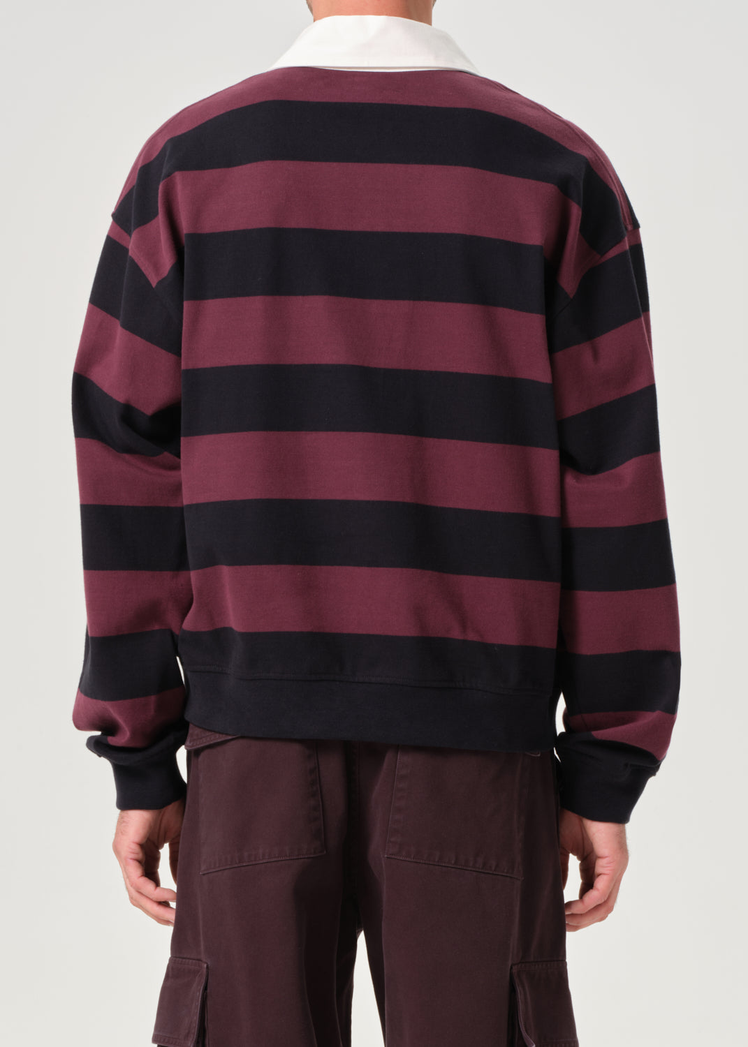 AGOLDE / RSVP Rugby in Black / Burgundy