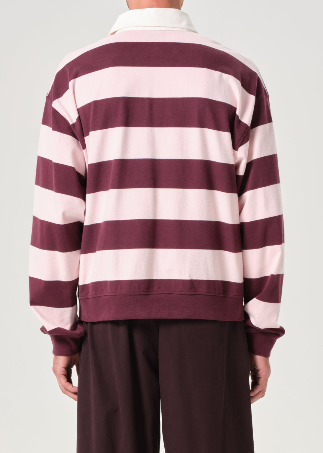 AGOLDE / RSVP Rugby in Pink / Burgundy