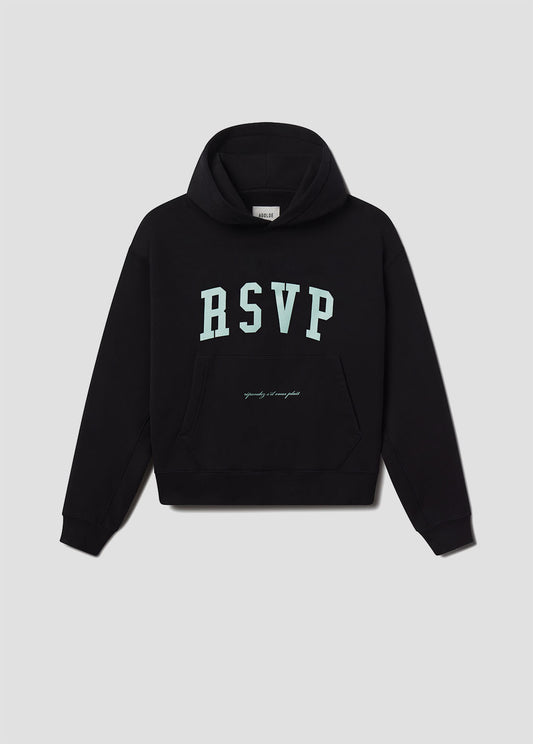 AGOLDE / RSVP Arch Logo Hoodie in Black / Mint