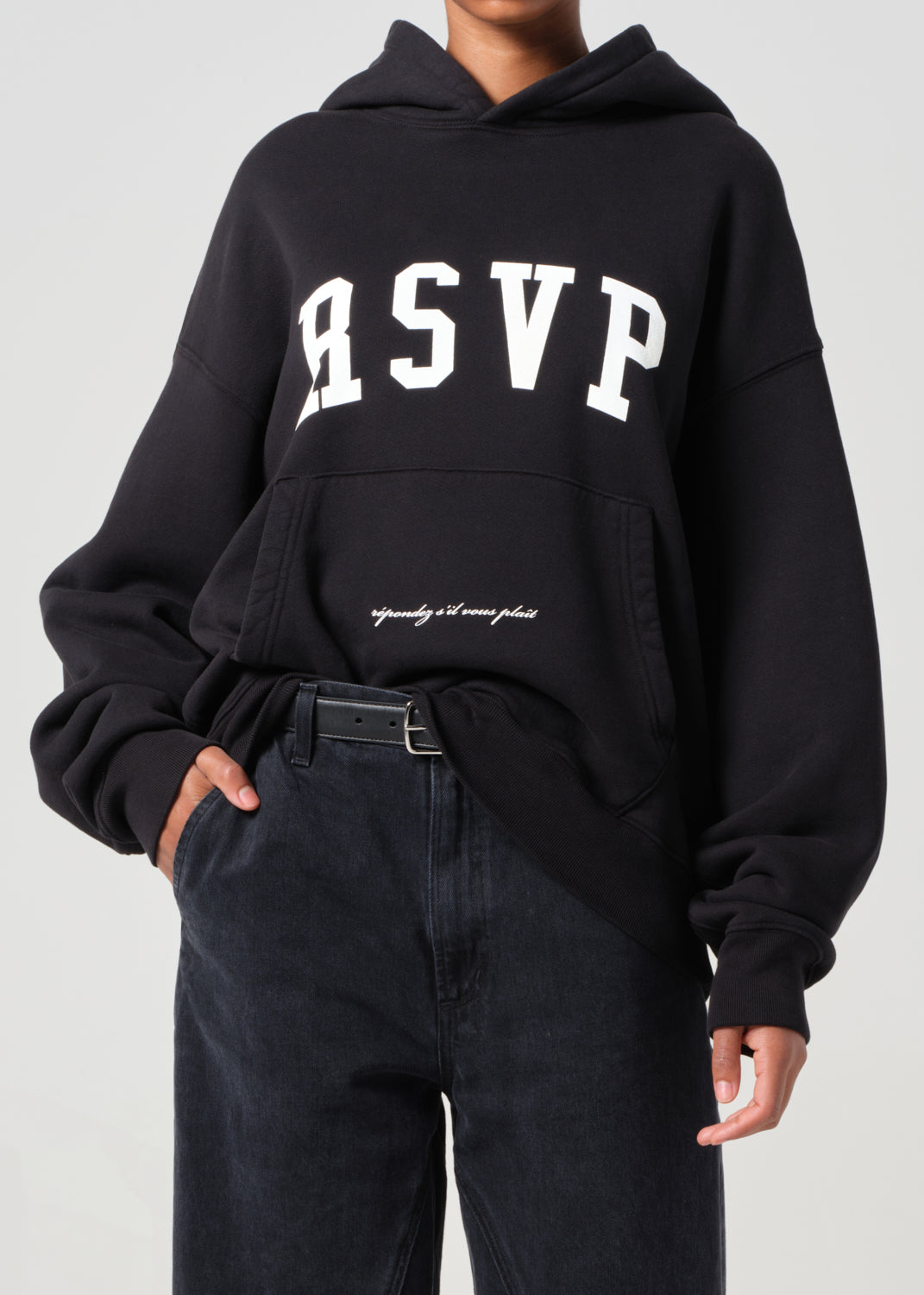 AGOLDE / RSVP Arch Logo Hoodie in Marker / Chalk
