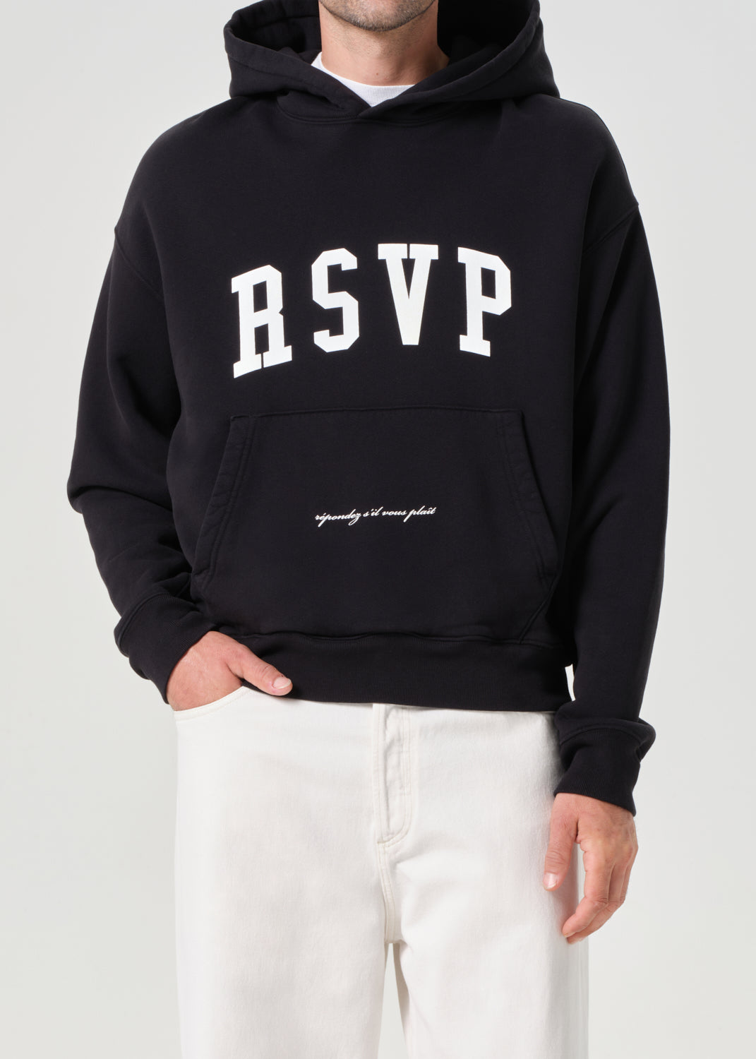 AGOLDE / RSVP Arch Logo Hoodie in Marker / Chalk
