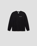 A black long-sleeve crewneck sweatshirt with 'GALLERY' printed in white text on the left chest, displayed against a light gray background.
