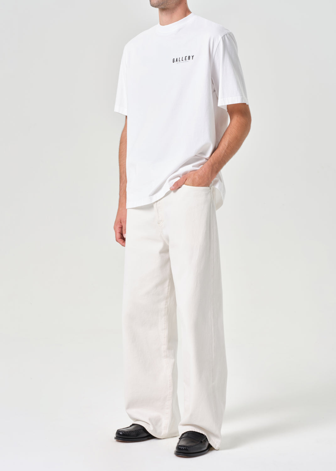 AGOLDE / RSVP Gallery S/S Tee in White / Black