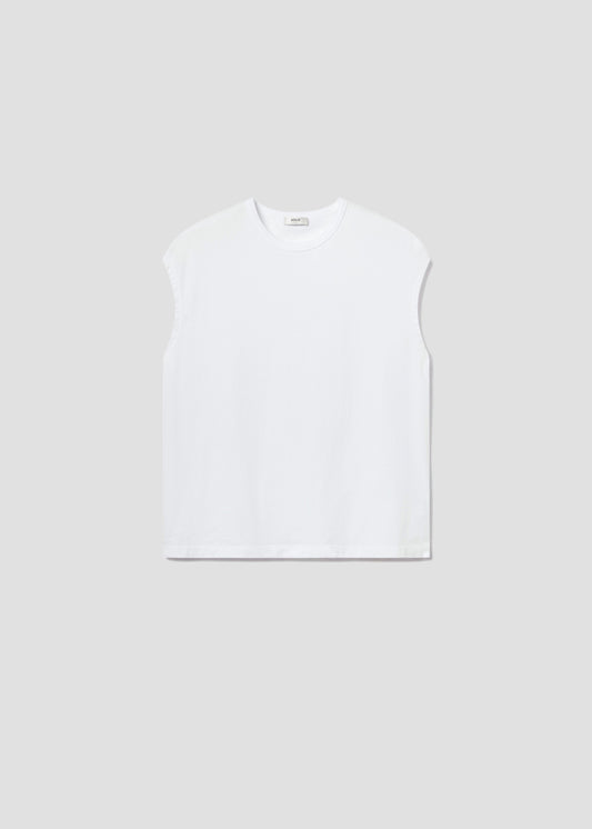 Leonard Sleeveless Tee in White