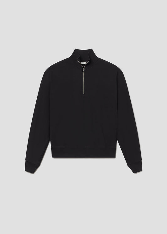 Idris Quarter Zip in Black