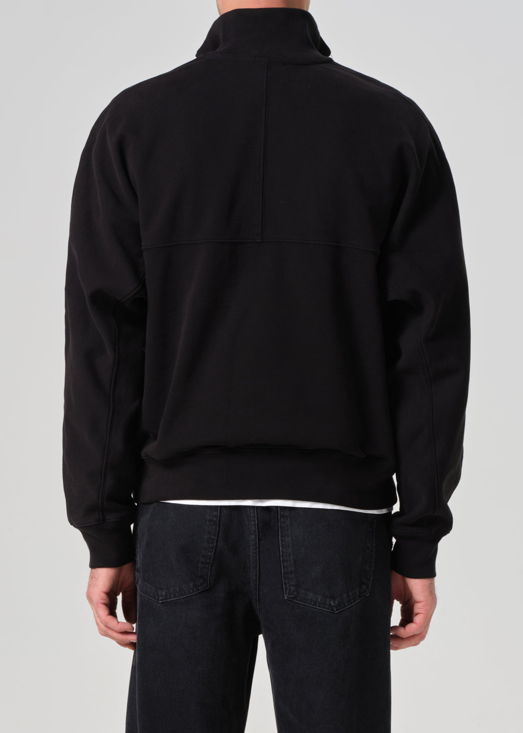 Idris Quarter Zip in Black