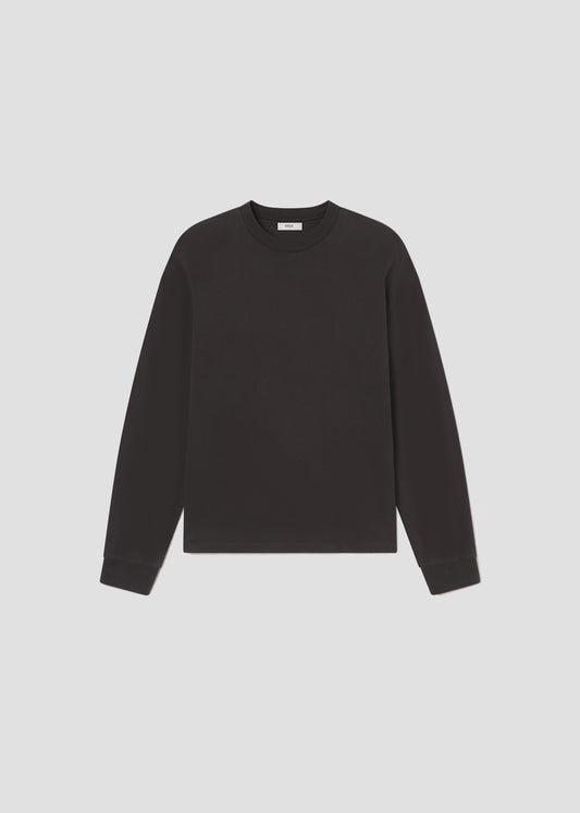 Asha Long Sleeve Mock Neck Tee in Cave Flat