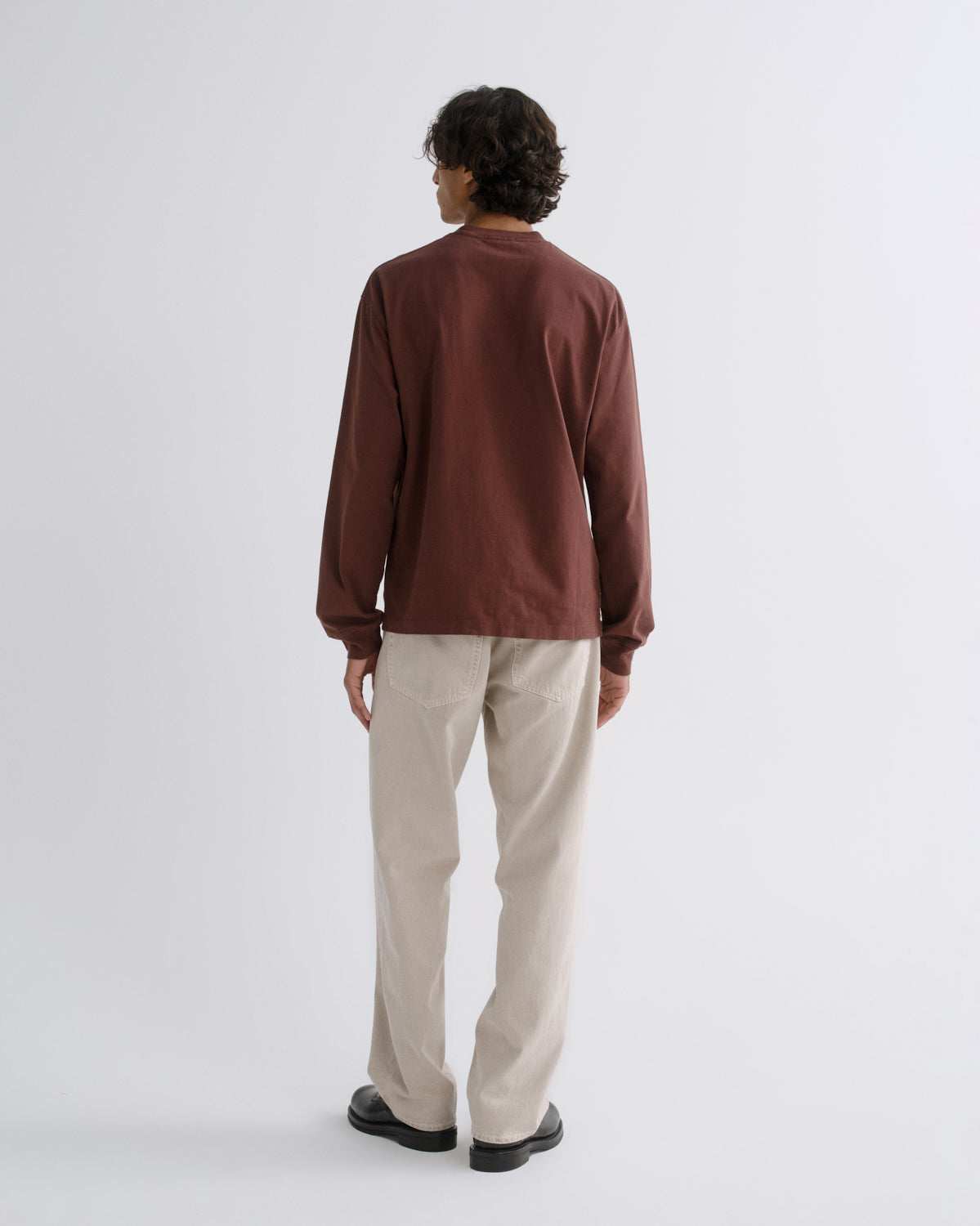 Asha Long Sleeve Mock Neck Tee in Bitter Root
