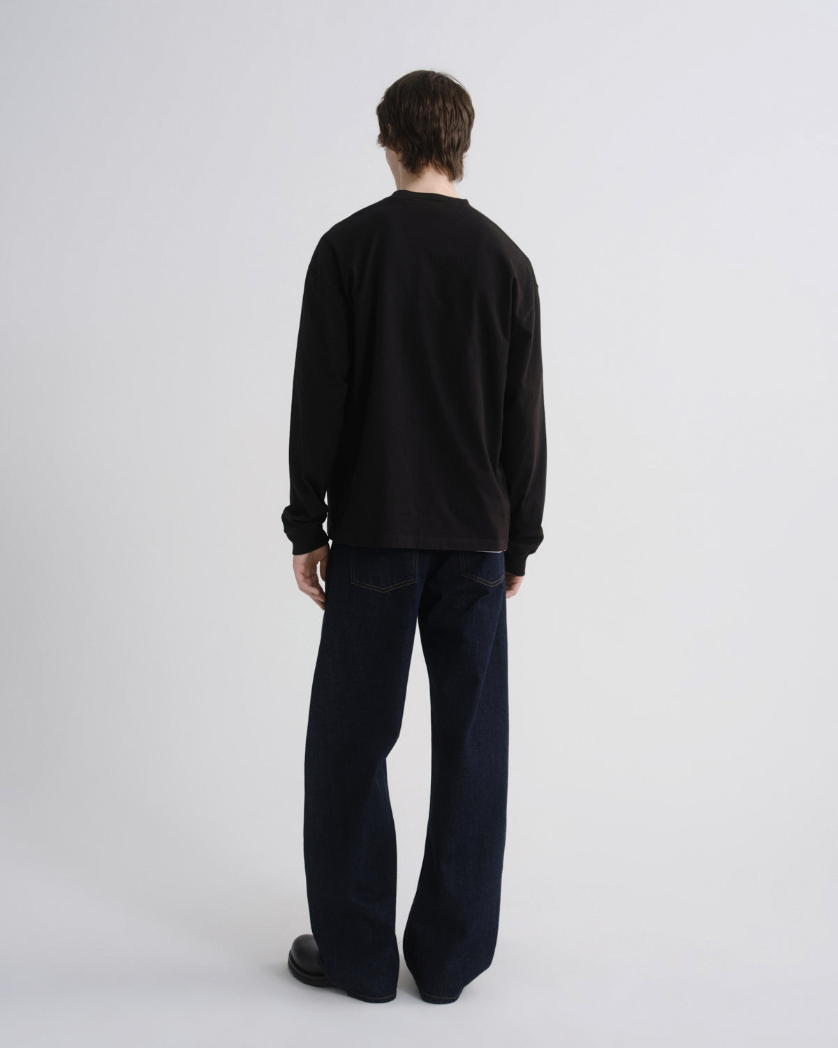 Asha Long Sleeve Mock Neck Tee in Black