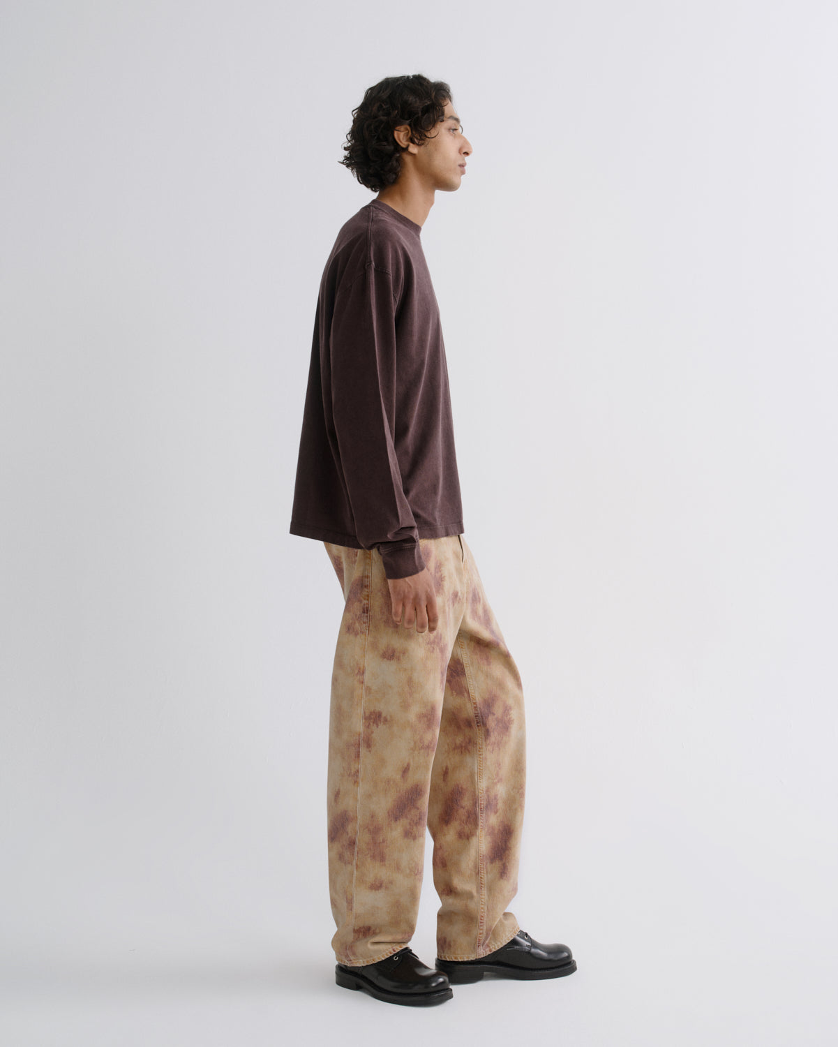 Asha Long Sleeve Mock Neck Tee in Mocha