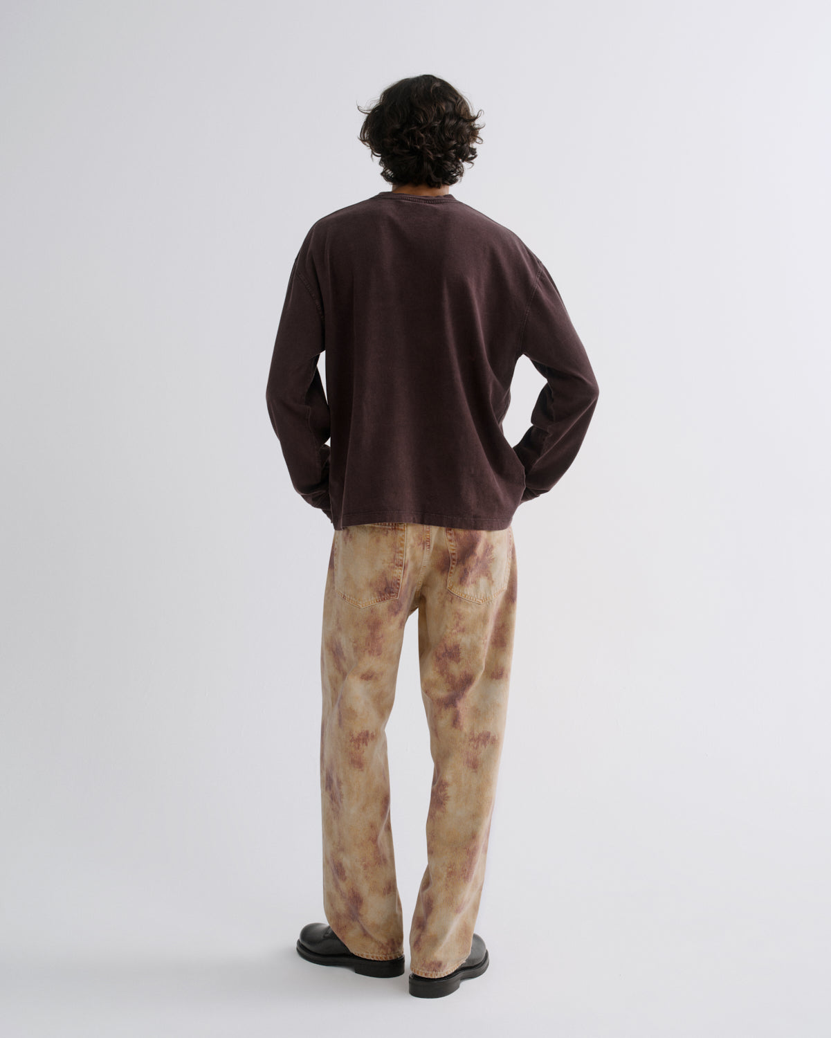 Asha Long Sleeve Mock Neck Tee in Mocha