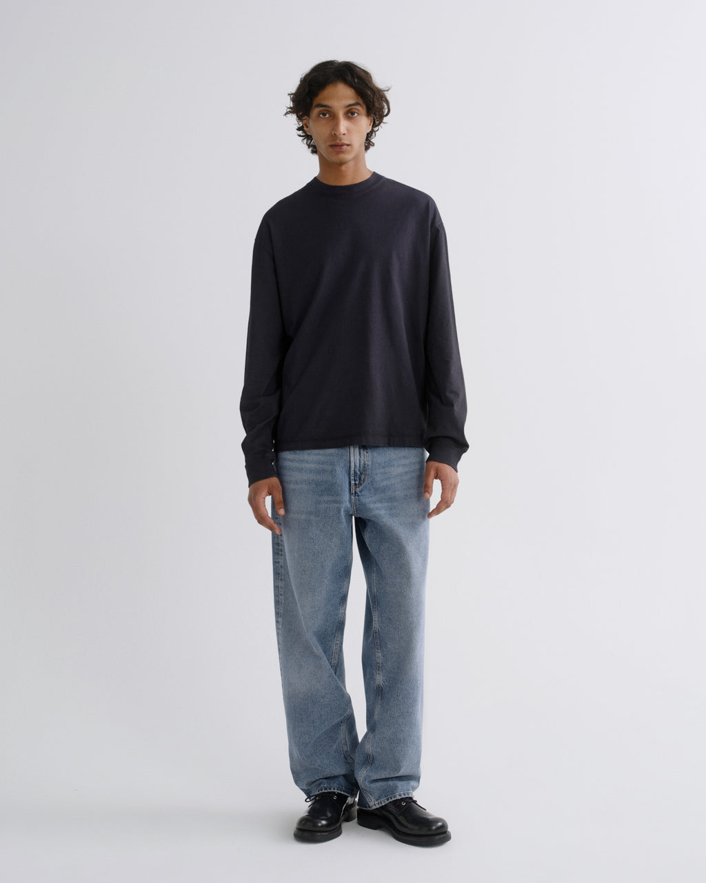 Asha Long Sleeve Mock Neck Tee in Screen