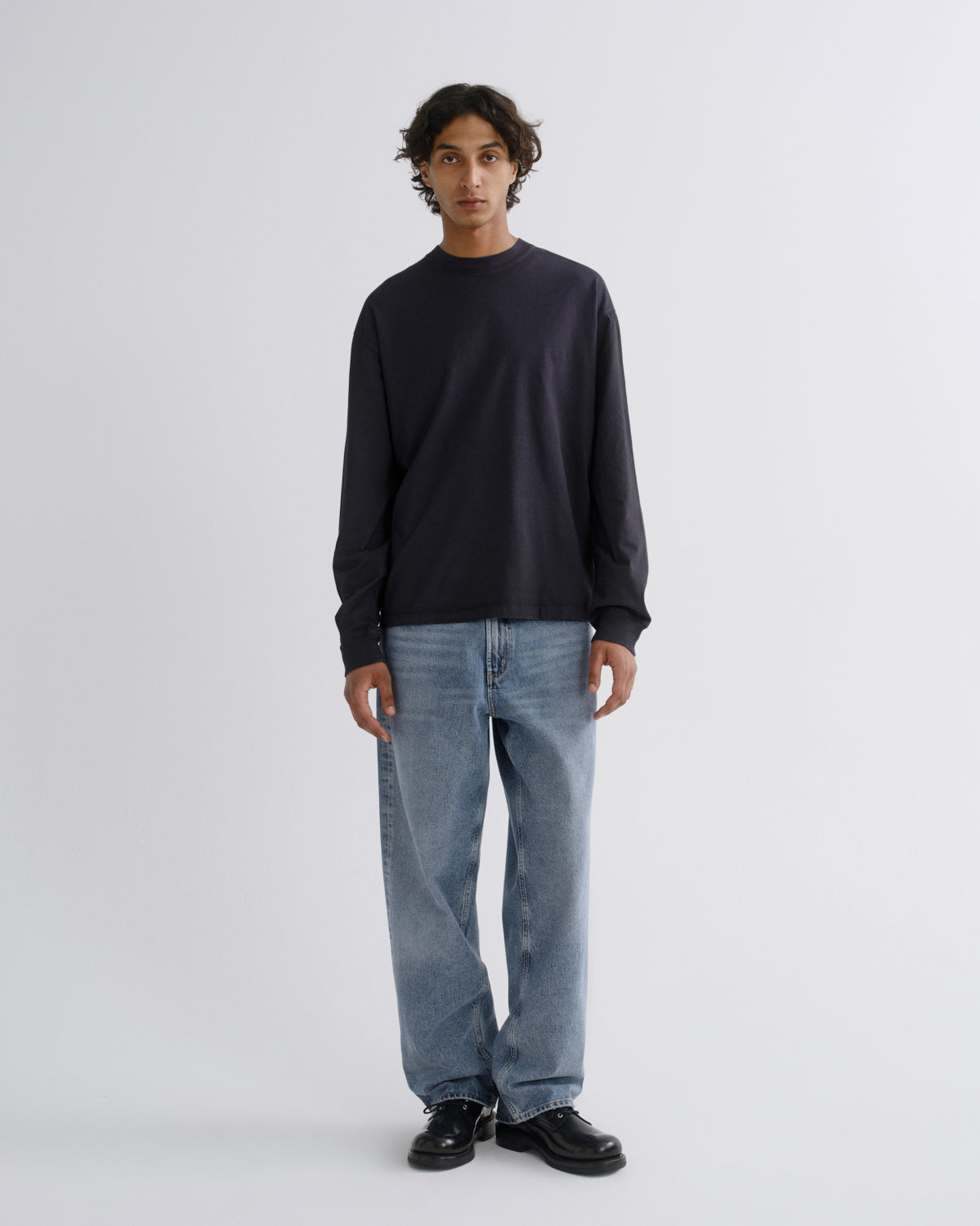 Asha Long Sleeve Mock Neck Tee in Screen