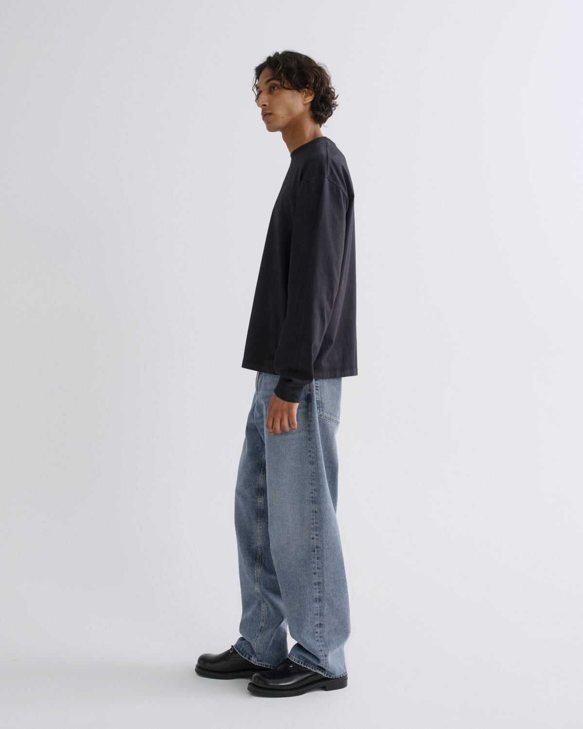 Asha Long Sleeve Mock Neck Tee in Screen