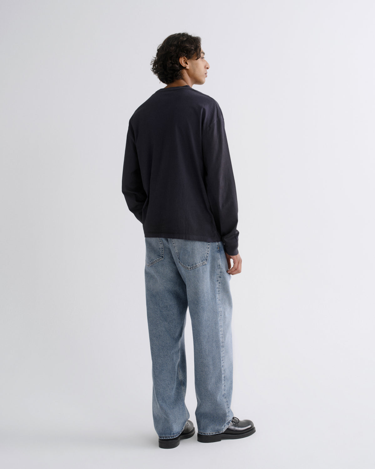 Asha Long Sleeve Mock Neck Tee in Screen