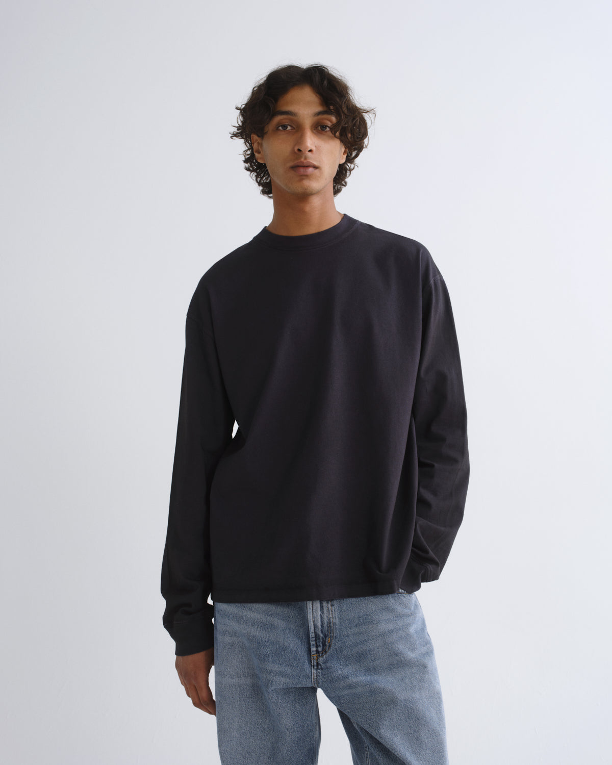 Asha Long Sleeve Mock Neck Tee in Screen