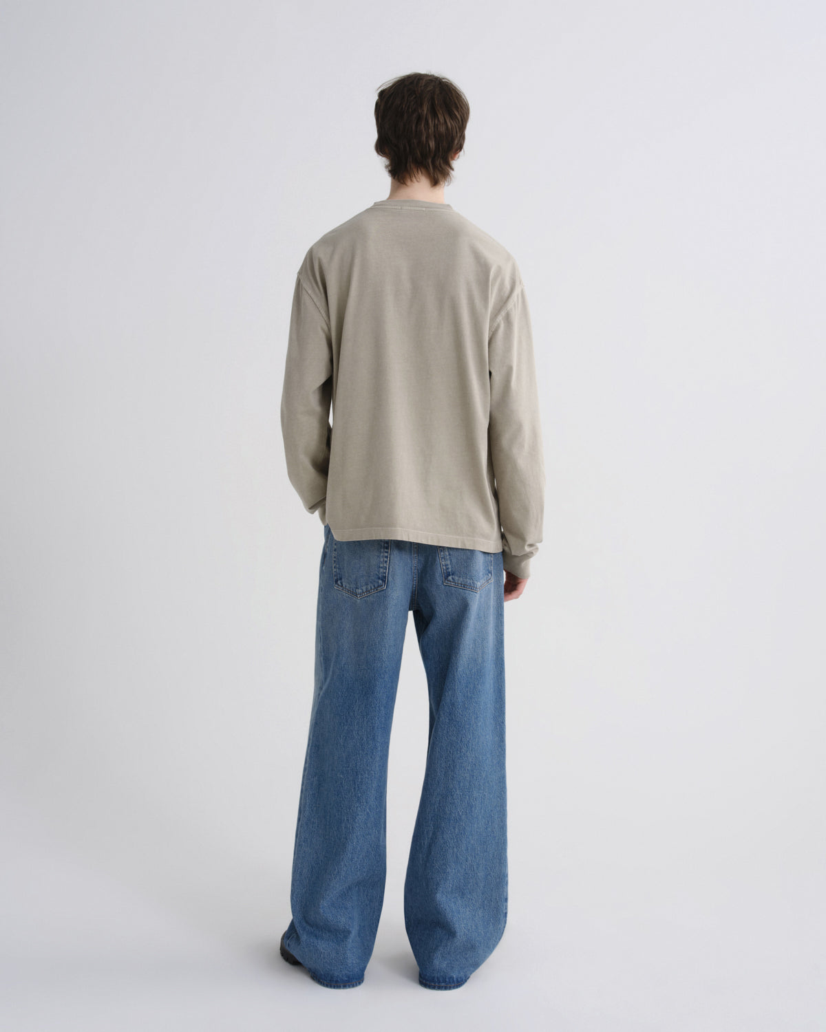 Asha Long Sleeve Mock Neck Tee in Wicker