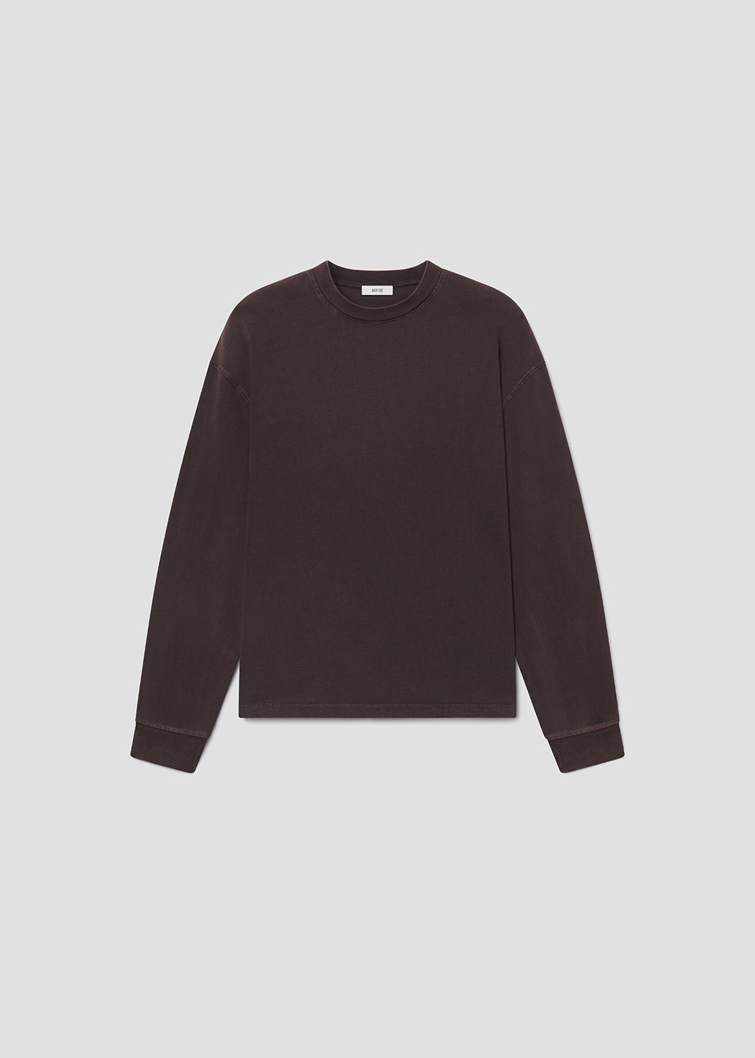 Brown sweatshirt on a light gray background