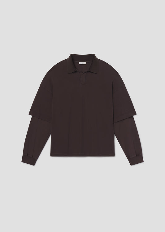 Double Sleeve Polo in Elysian flat