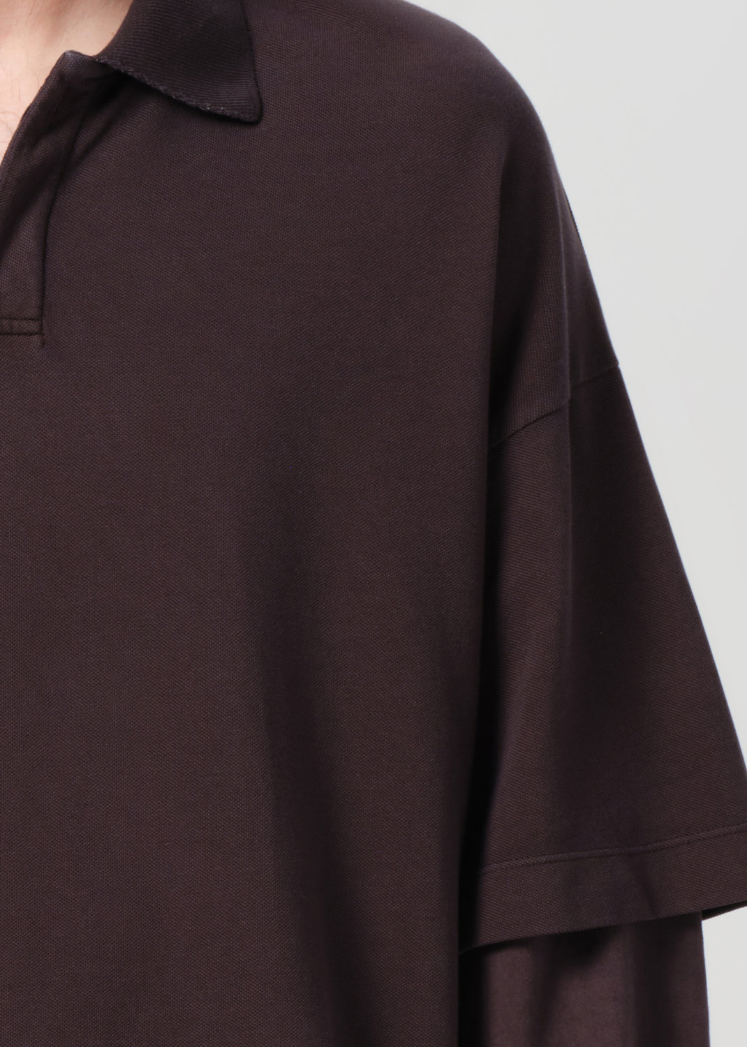 Double Sleeve Polo in Elysian close up