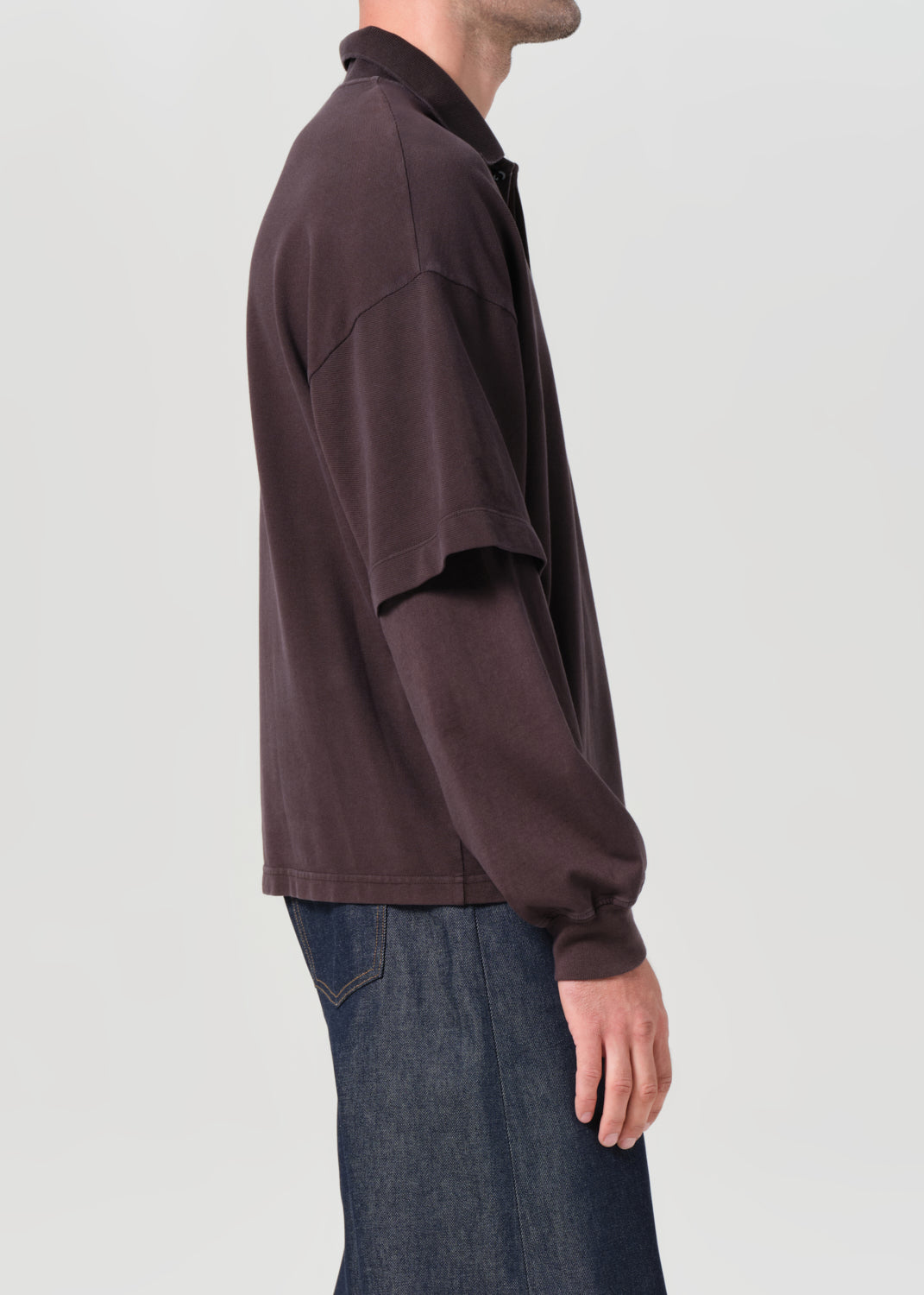 Double Sleeve Polo in Elysian side