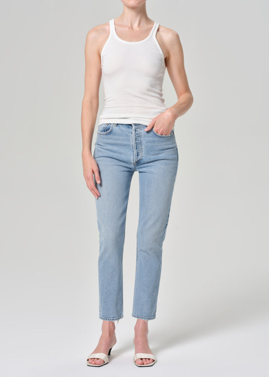 Riley High Rise Straight Crop (Stretch) in Formula