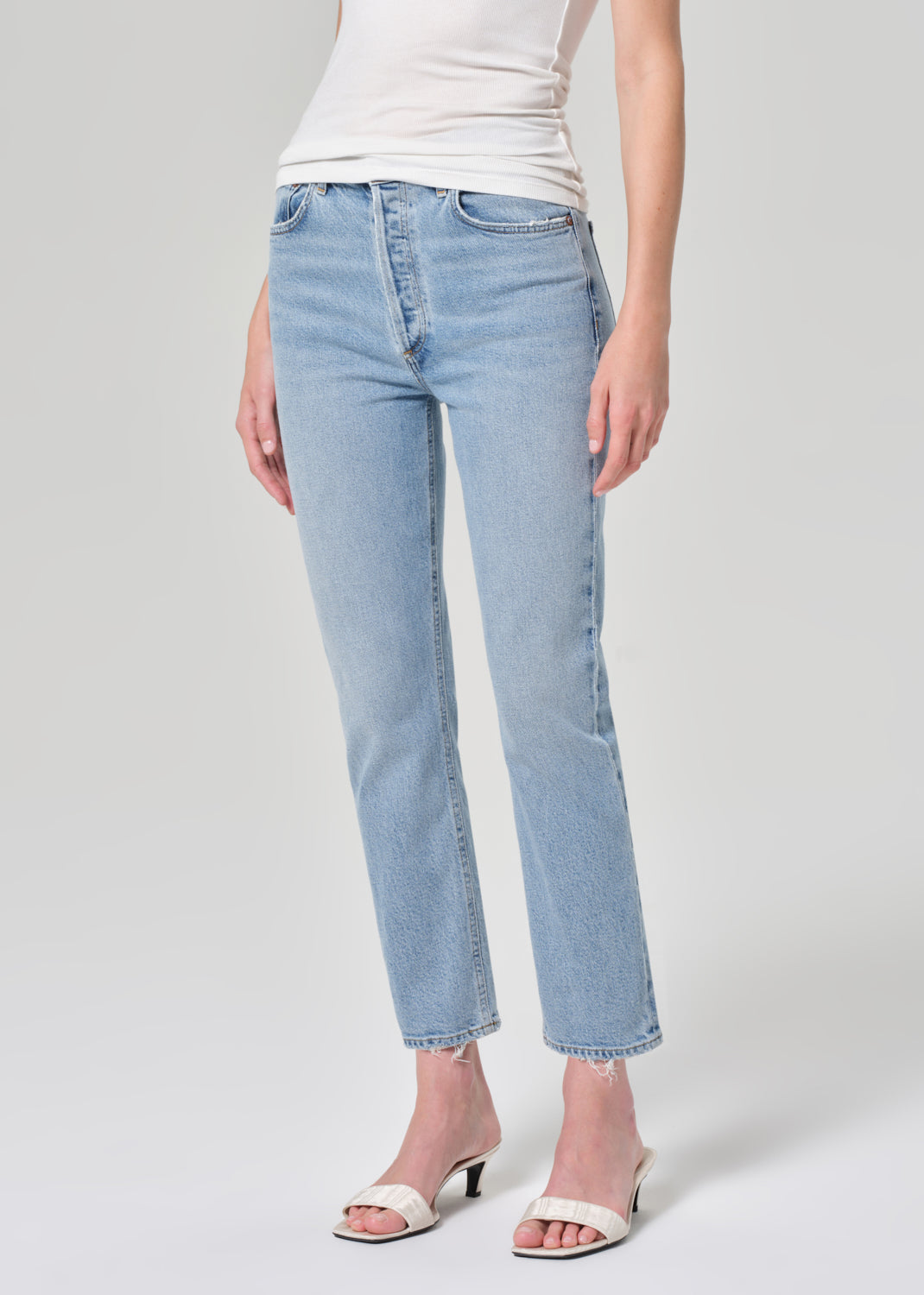 Riley High Rise Straight Crop (Stretch) in Formula