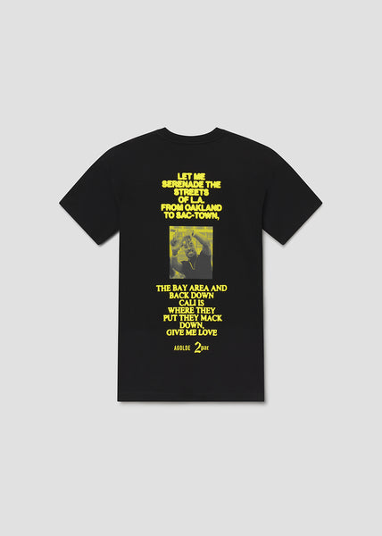 Ca Love Tupac Bay Area Short Sleeve Tee in Black – AGOLDE