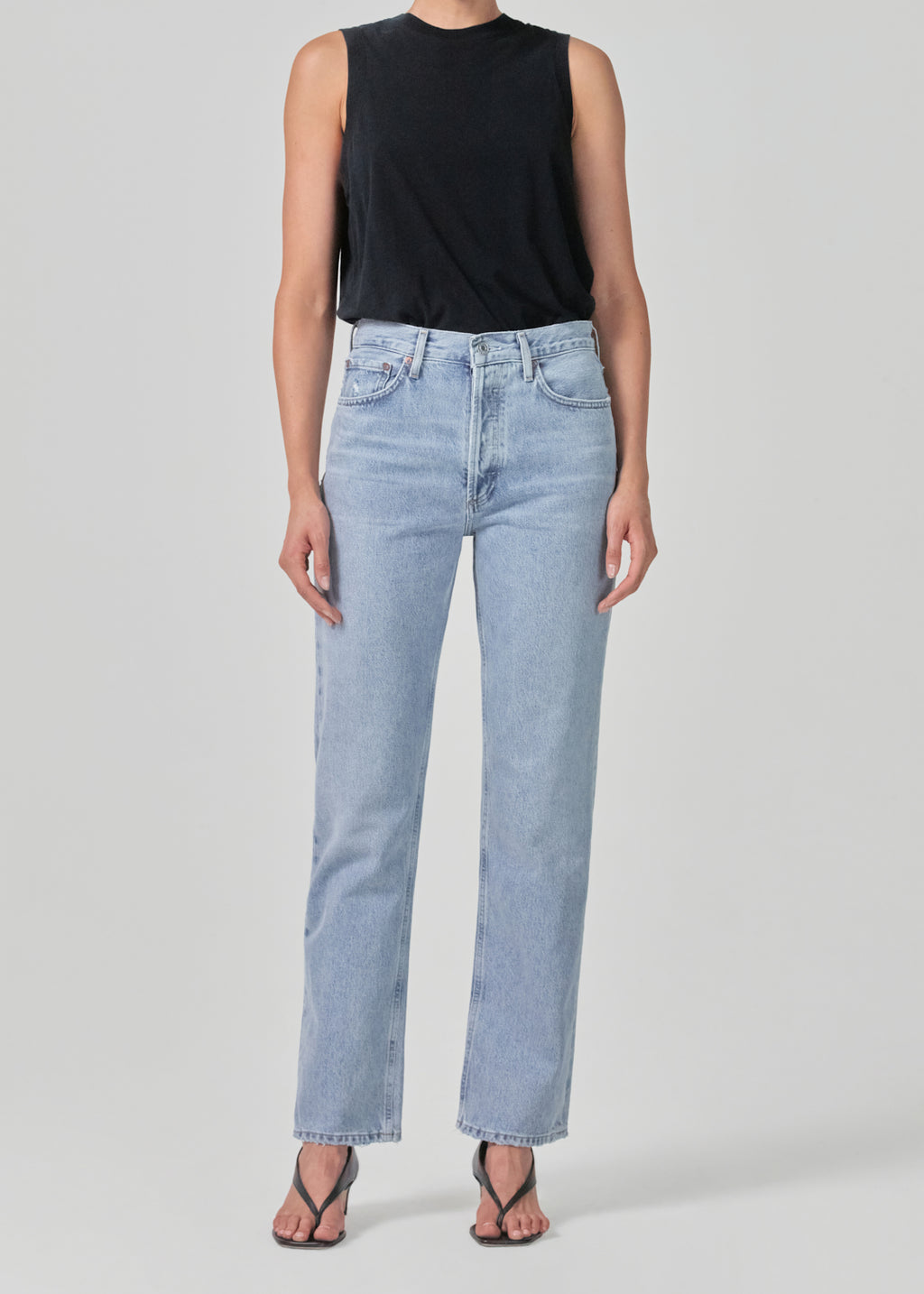 Agolde Lana Mid Rise Full Length Straight Jeans: Review + Outfit