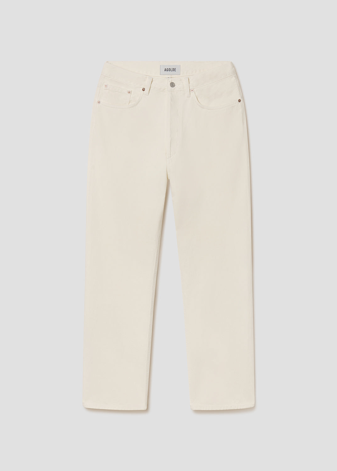 Beige pants on a light grey background
