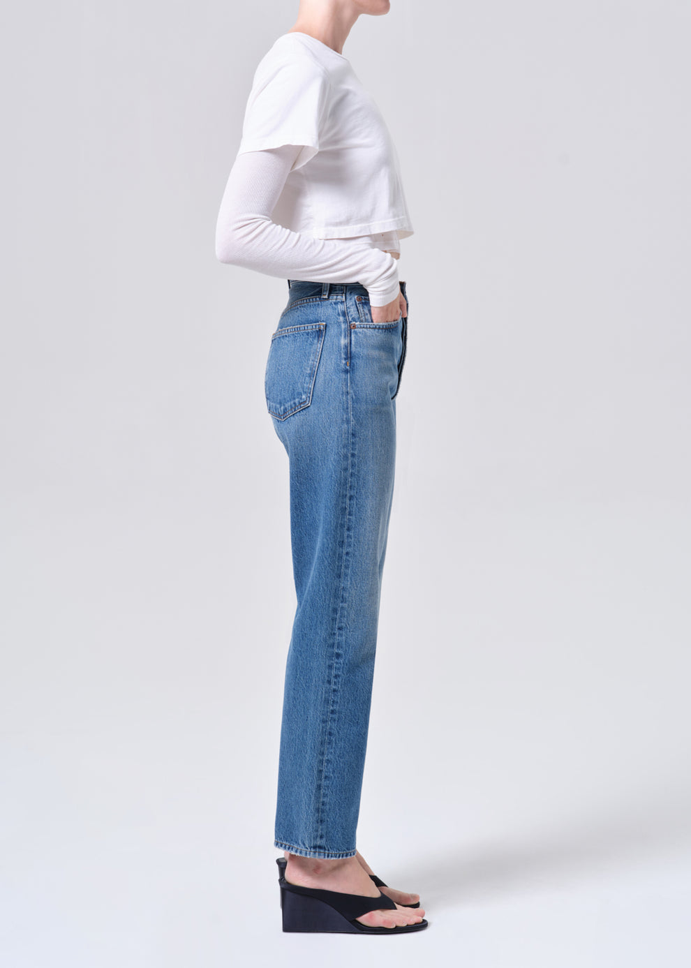 90S Pinch Waist High Rise Straight in Circulate – AGOLDE