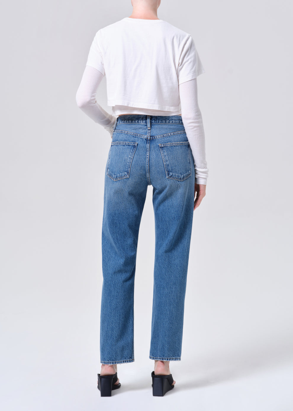90S Pinch Waist High Rise Straight in Circulate – AGOLDE