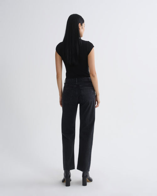 90's Pinch Waist High Rise Straight (Weightless) in Vanta