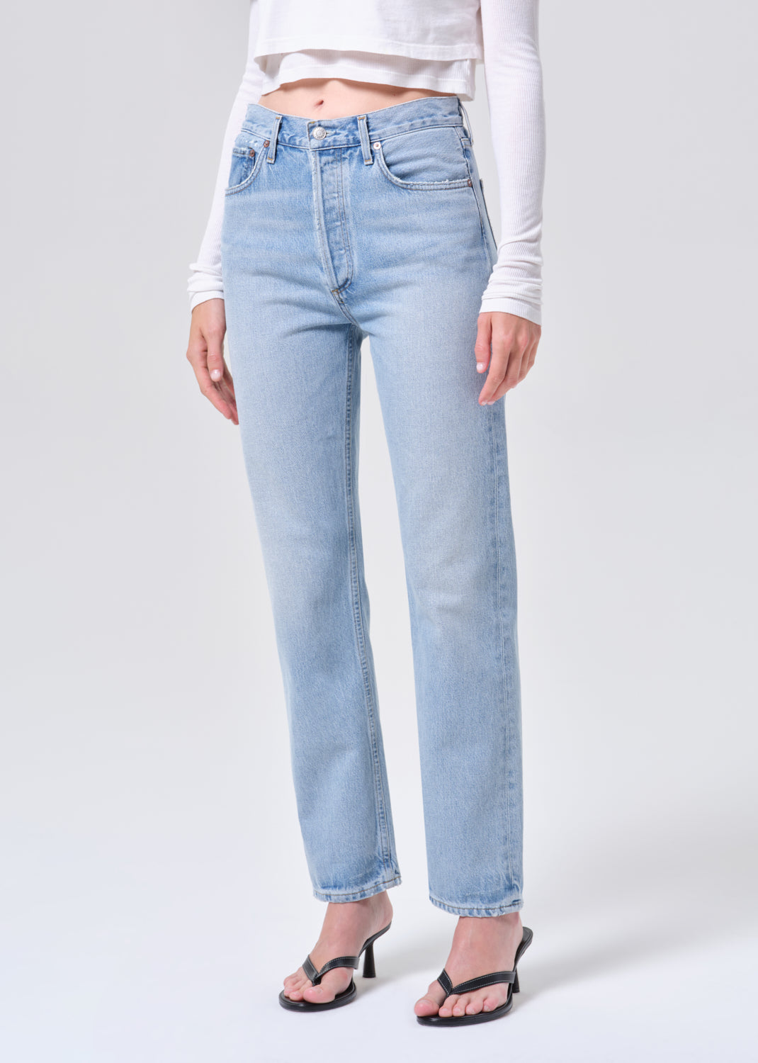 90s Pinch Waist High Rise Straight in Addition