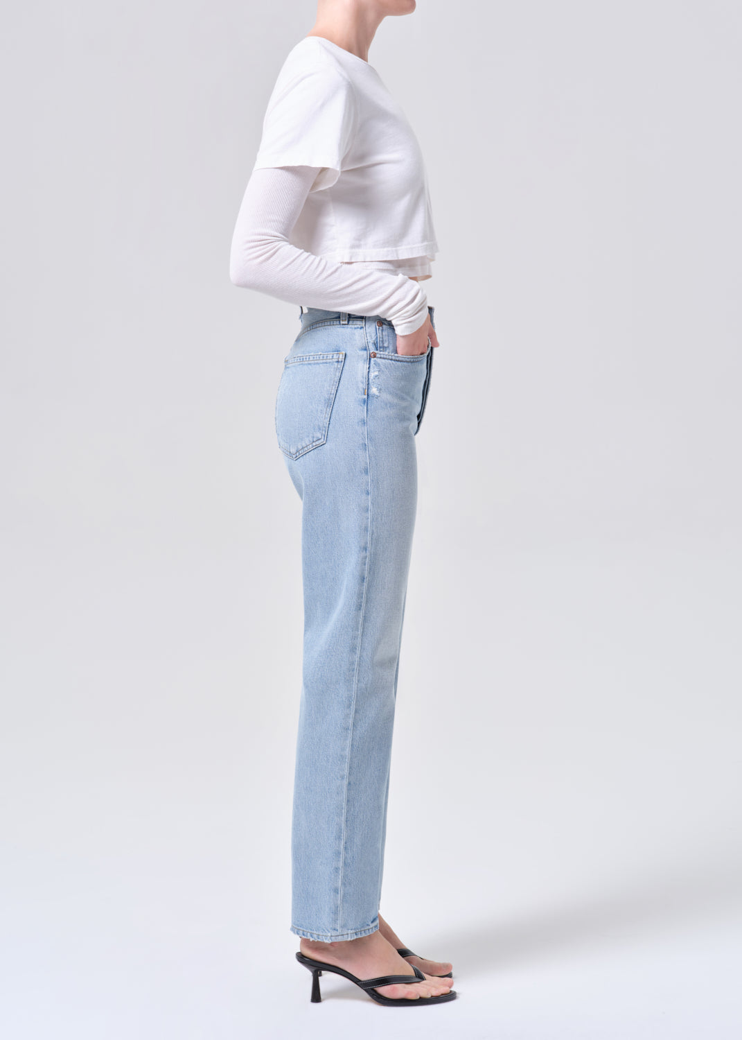 90s Pinch Waist High Rise Straight in Addition