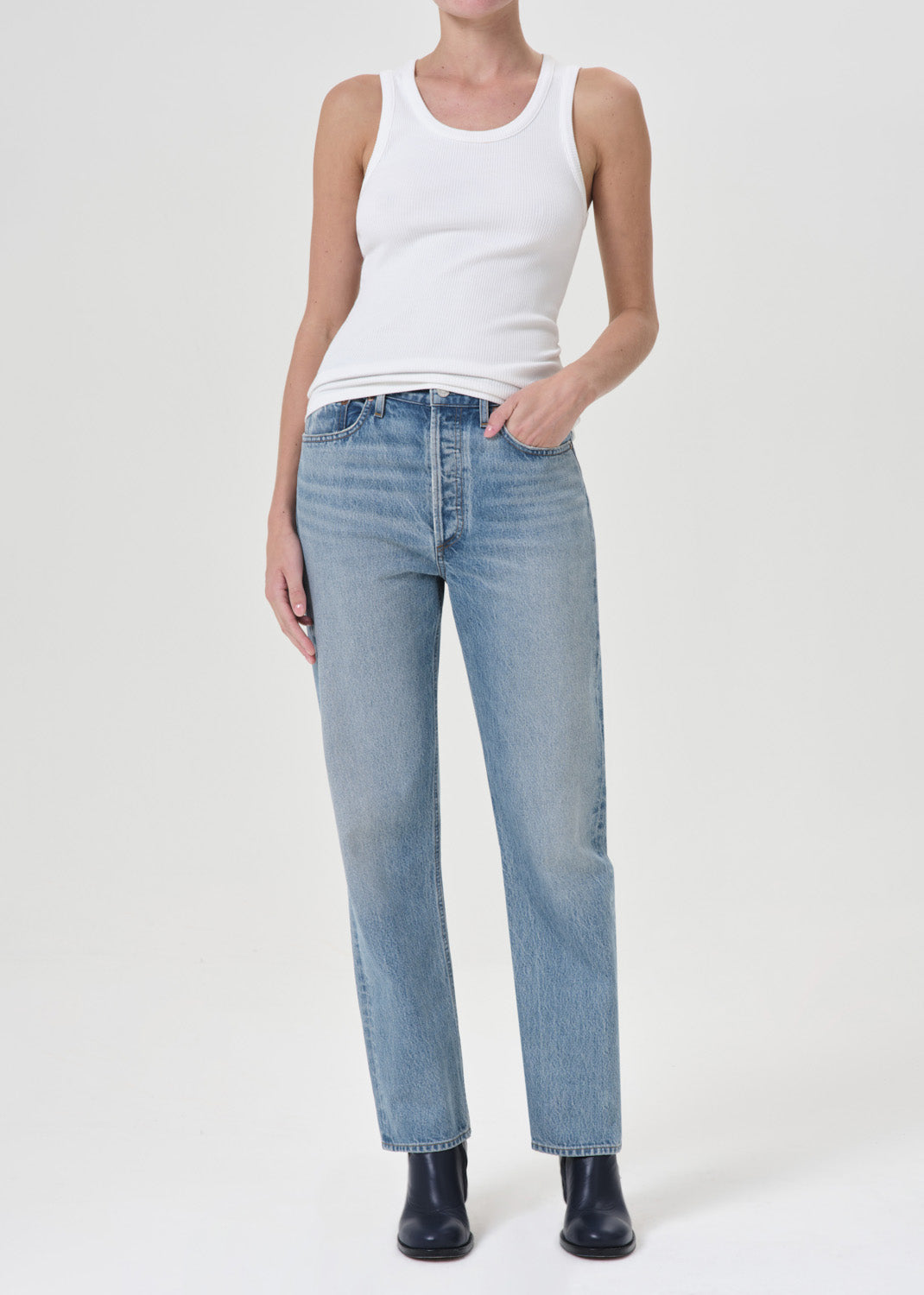 90's Pinch Waist High Rise Straight in Infinite – AGOLDE