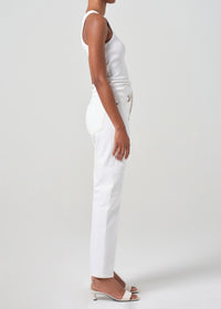 90's Pinch Waist High Rise Straight in Marshmellow