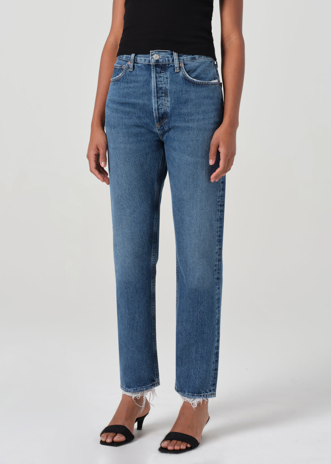 90's Pinch Waist High Rise Straight in Range