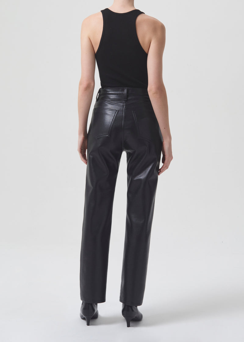 Recycled Leather 90's Pinch Waist in Detox
