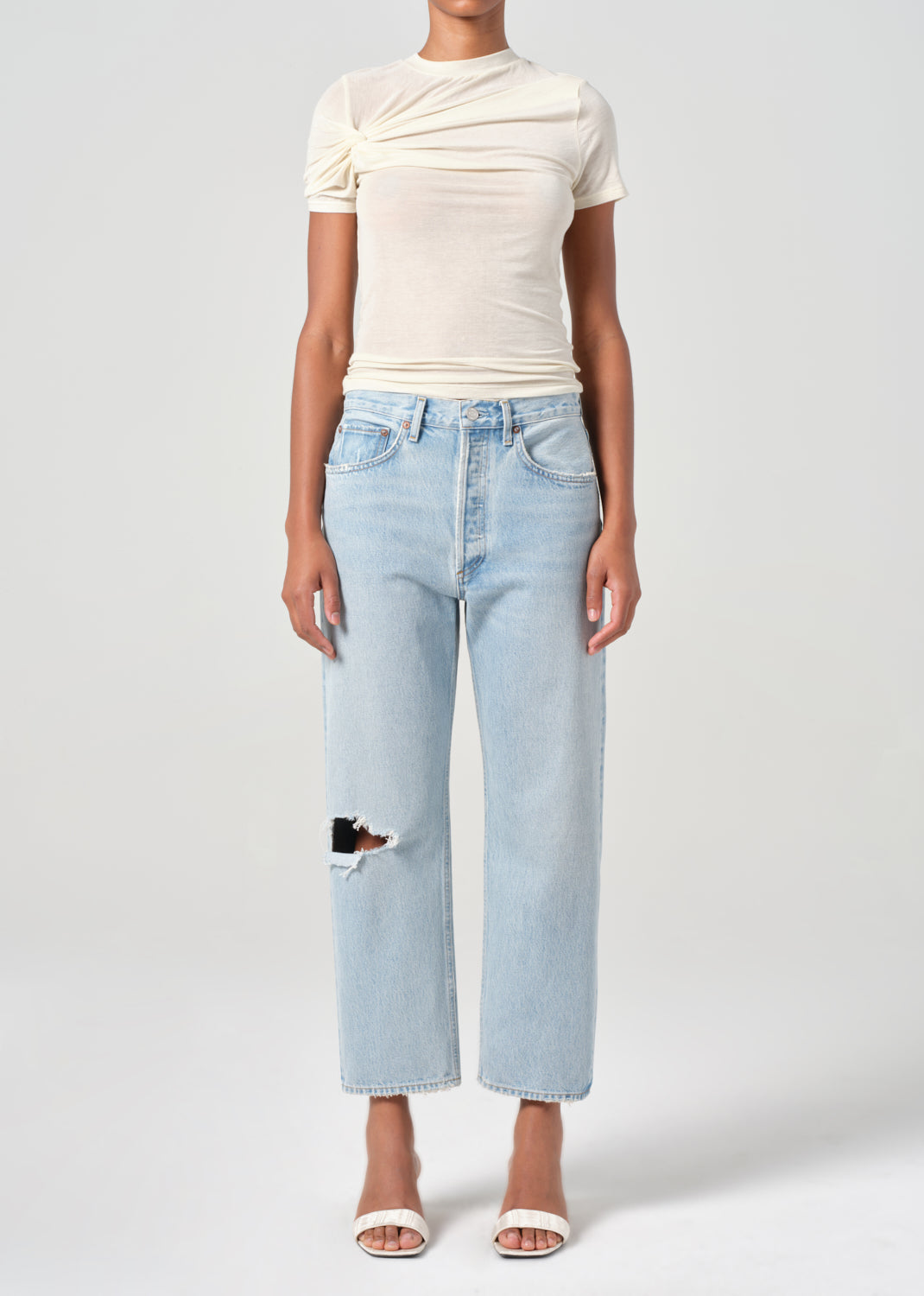 90'S Crop Mid Rise Straight in Segment