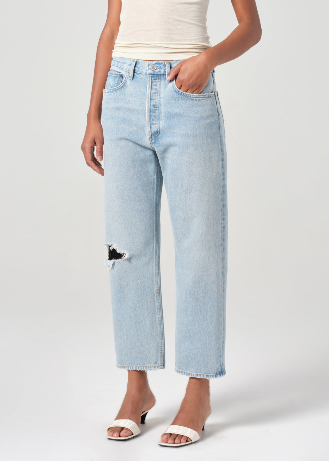 90'S Crop Mid Rise Straight in Segment