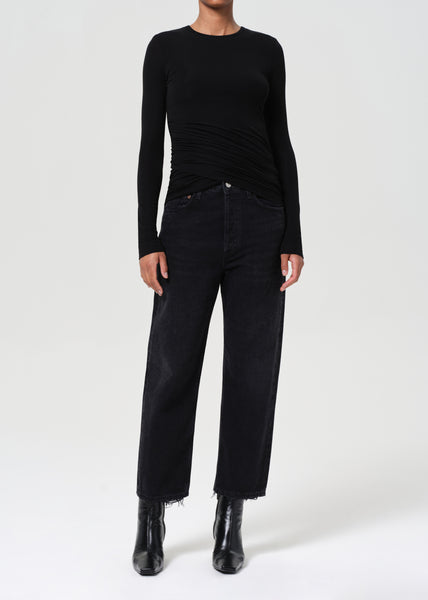 90's Crop Mid Rise Straight (Weightless) in Tar – AGOLDE
