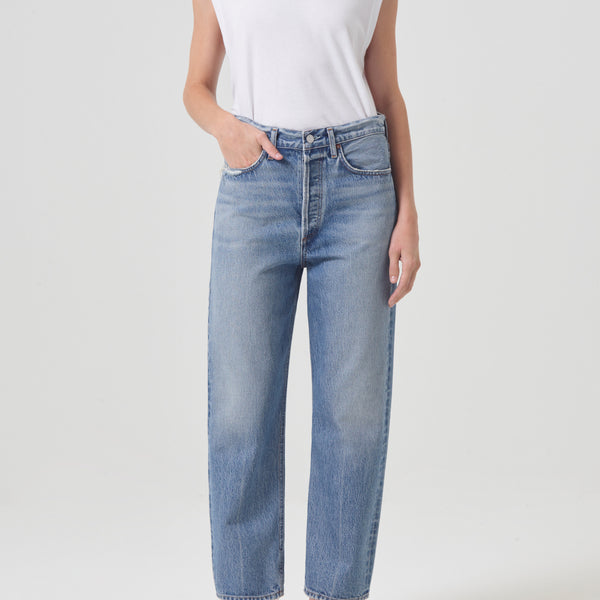 90 s Crop Mid Rise Straight in Hooked AGOLDE