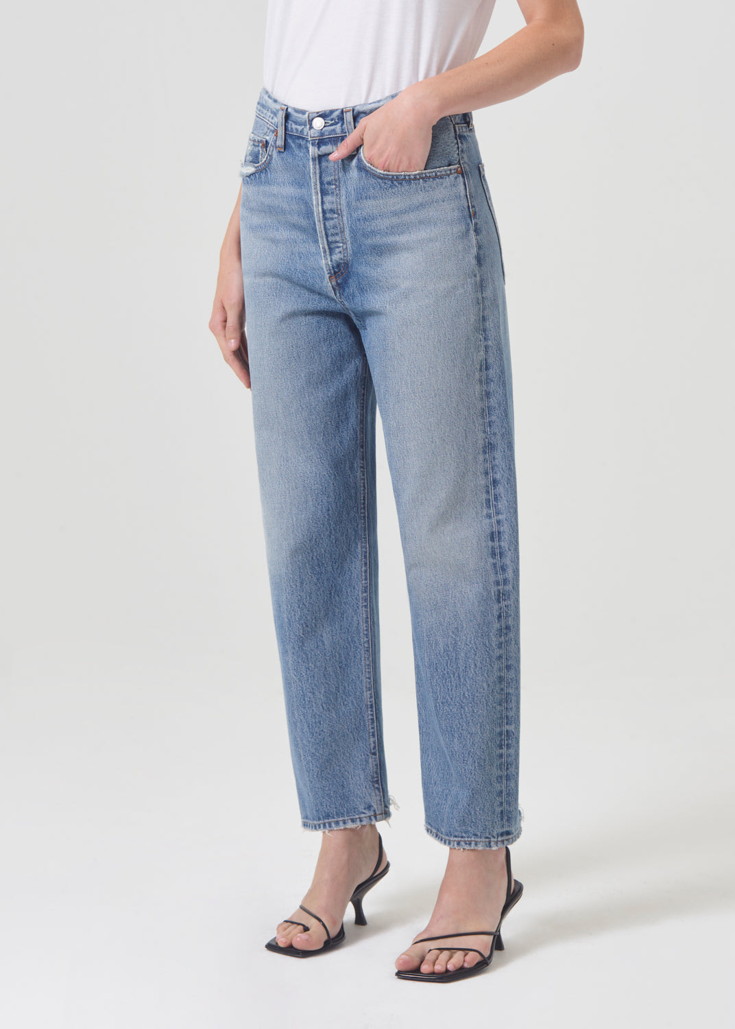 90's Crop Mid Rise Straight in Hooked – AGOLDE