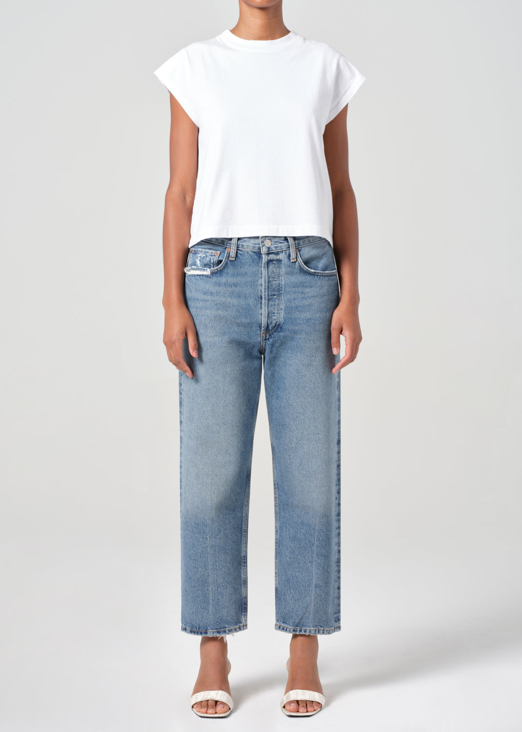 90s Crop Mid Rise Straight Hooked