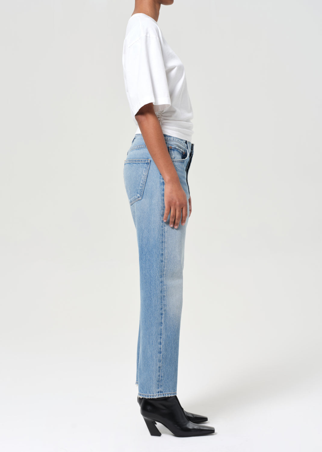 90s Crop Mid Rise Straight in Vault Side